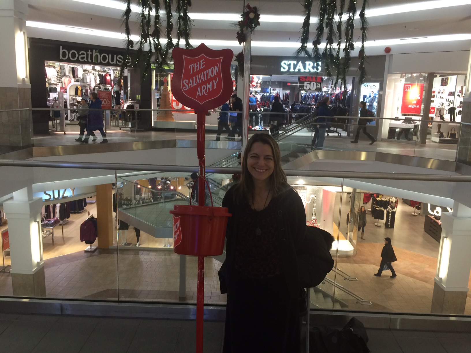Helping out with the Salvation Army Kettle Campaign